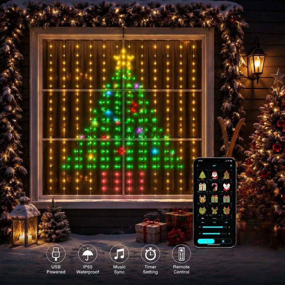 Outdoor LED Pixel Curtain Ligh - đánh giá và giá Christmas Lights Outdoor