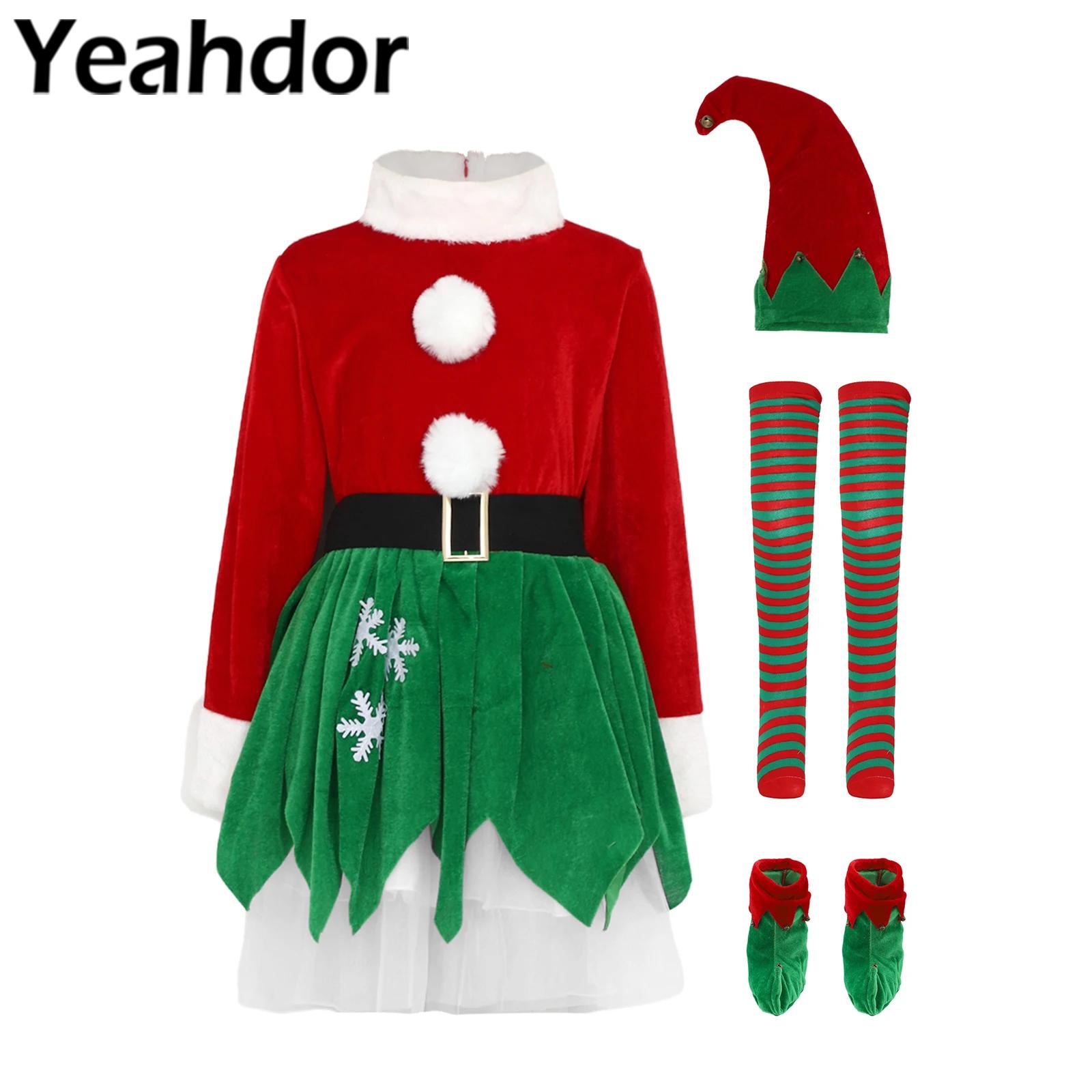 Kids Girls Xmas Christmas Elf  - đánh giá và giá Elf Costume Christmas