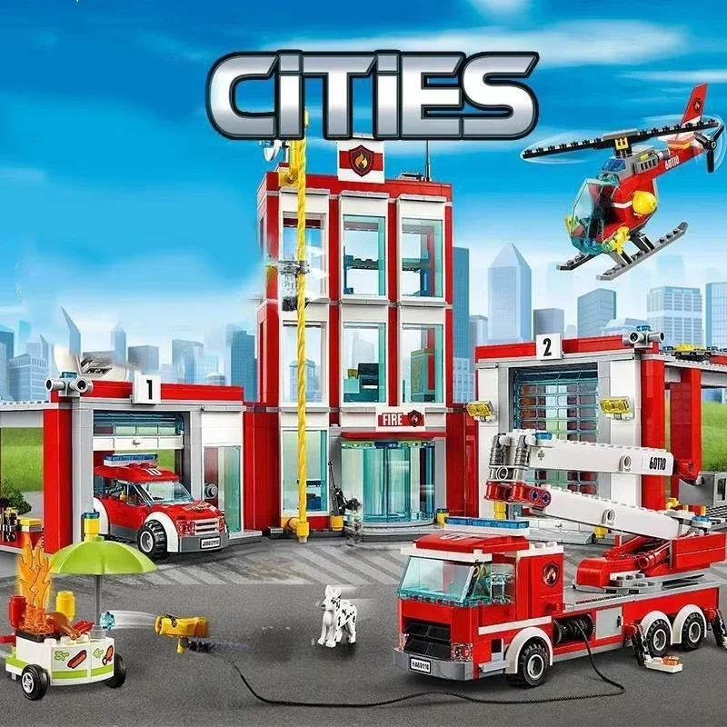 City Fire Station Helicopter T - đánh giá và giá Lego Set City
