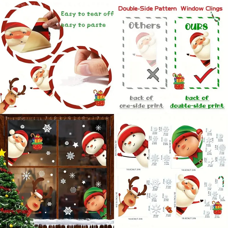 82 Pcs Christmas Window Clings - đánh giá và giá Snowflake Window Decal