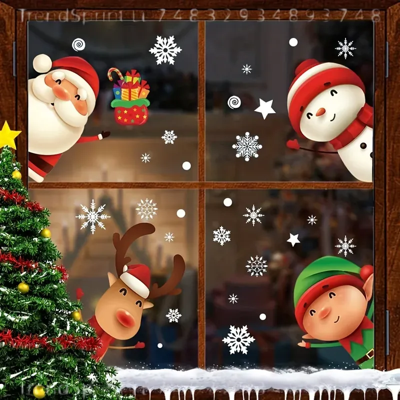 82 Pcs Christmas Window Clings - đánh giá và giá Snowflake Window Decal