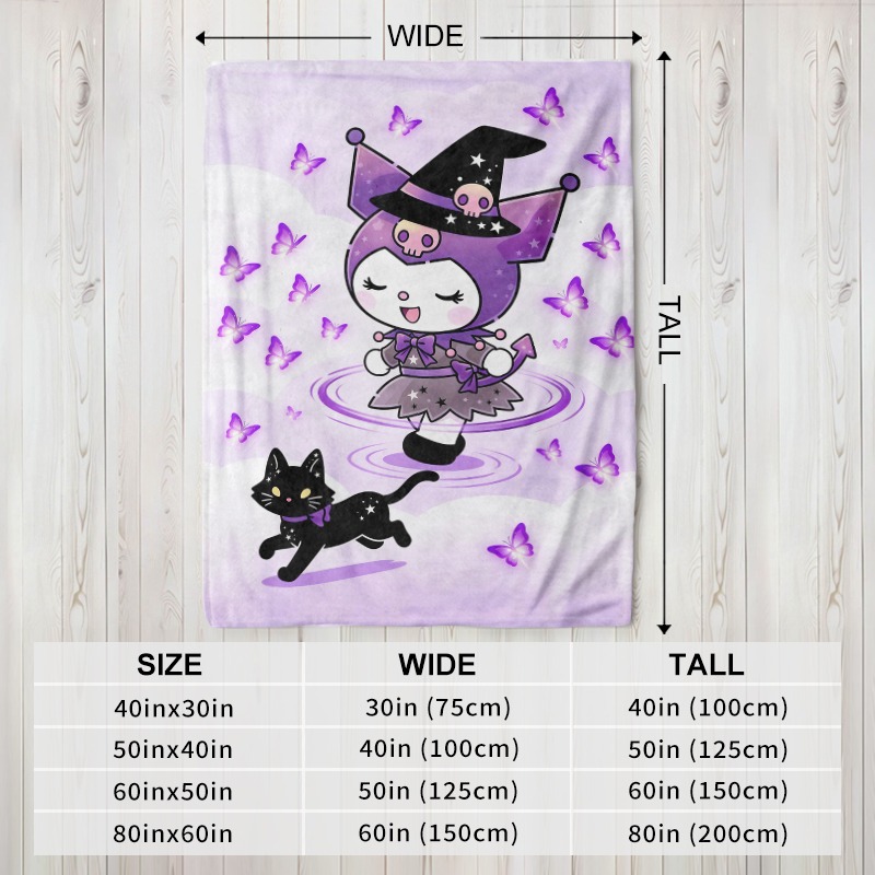Sanrio Blanket Cozy Purple Wit - đánh giá và giá Christmas Throw Blanket