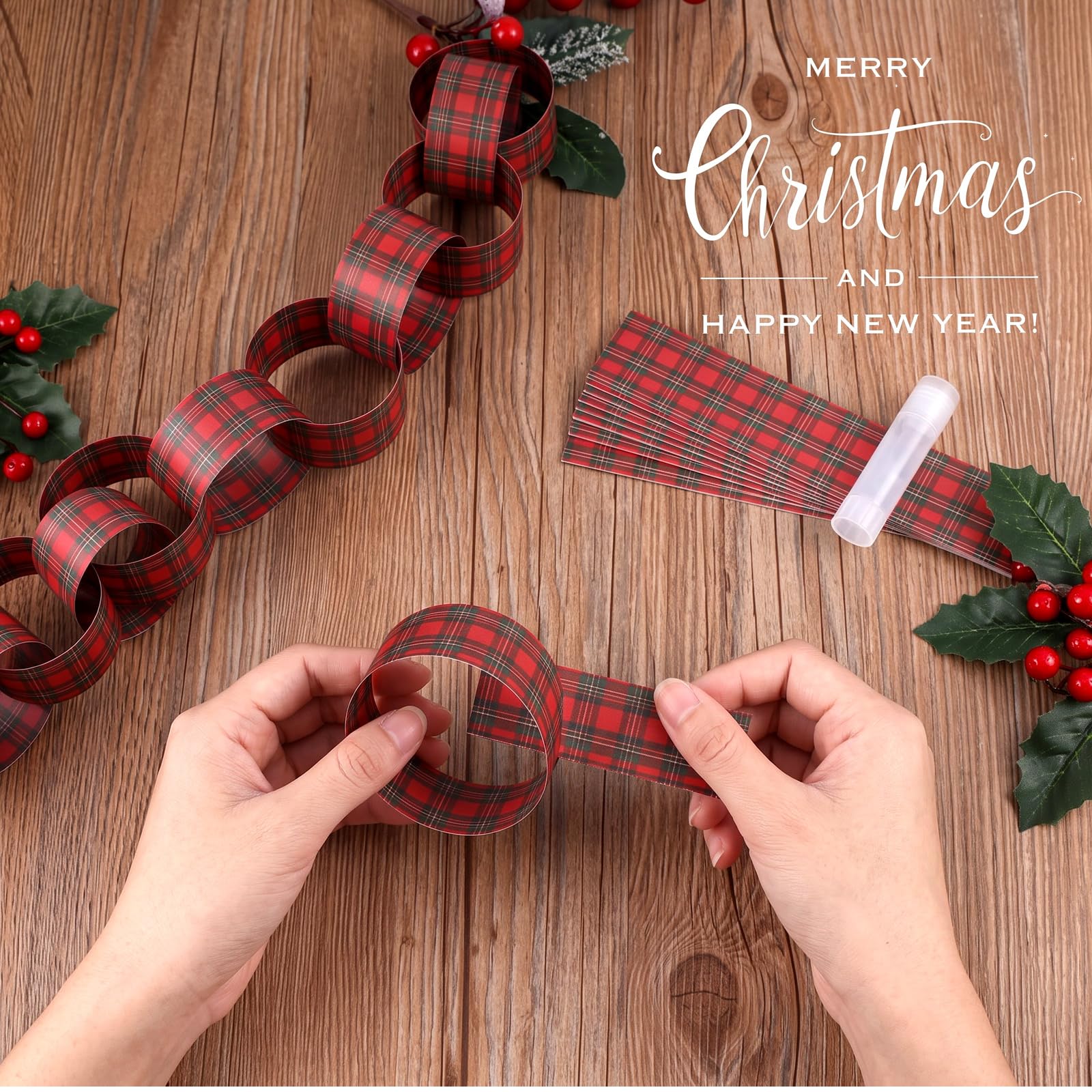 Red-Black Plaid Paper Chain Ga - đánh giá và giá Christmas Throw Blanket