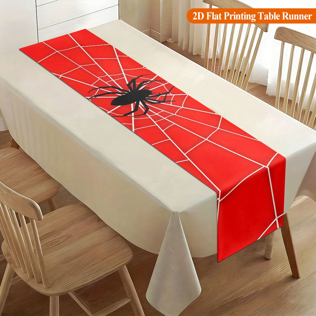 1pc Spider Web With Red Spider - đánh giá và giá Christmas Table Runner