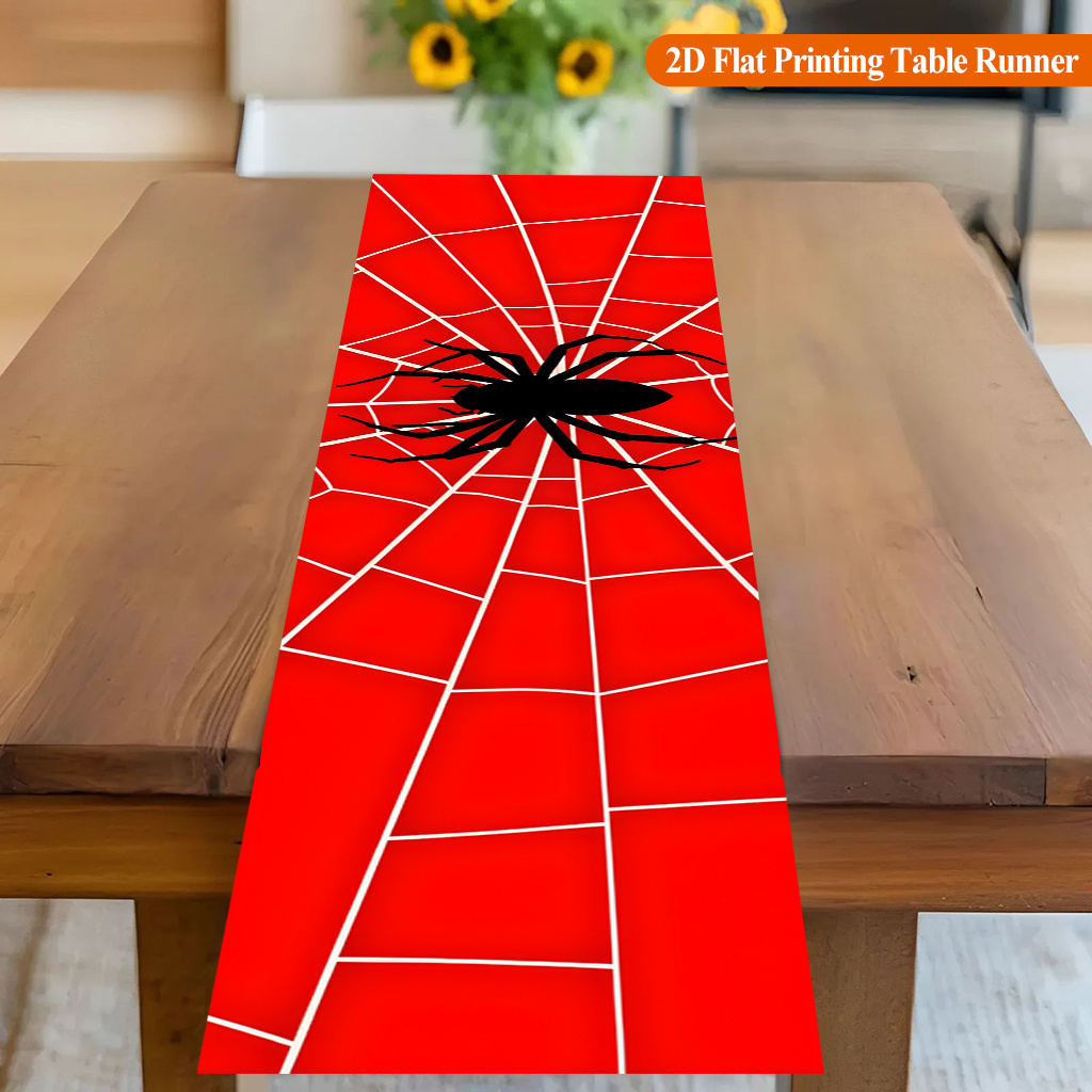 1pc Spider Web With Red Spider - đánh giá và giá Christmas Table Runner