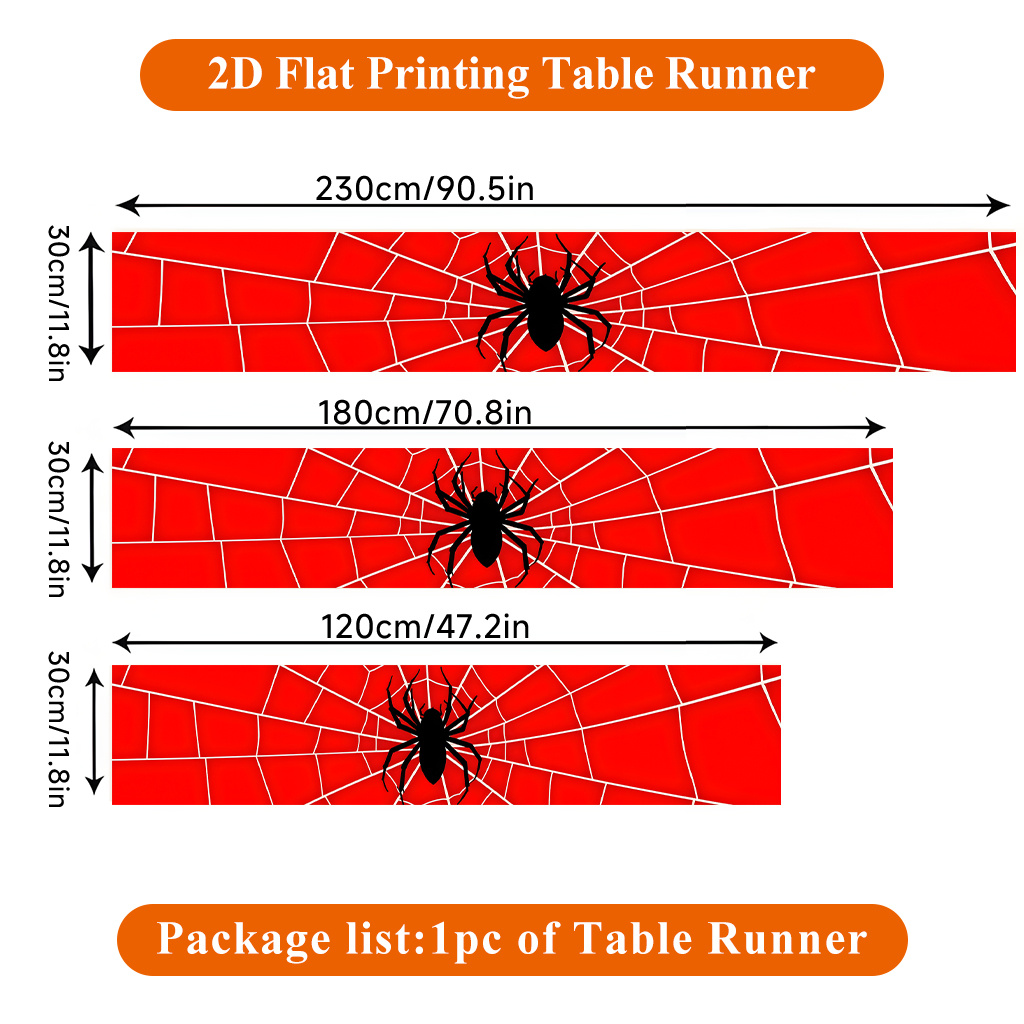 1pc Spider Web With Red Spider - đánh giá và giá Christmas Table Runner