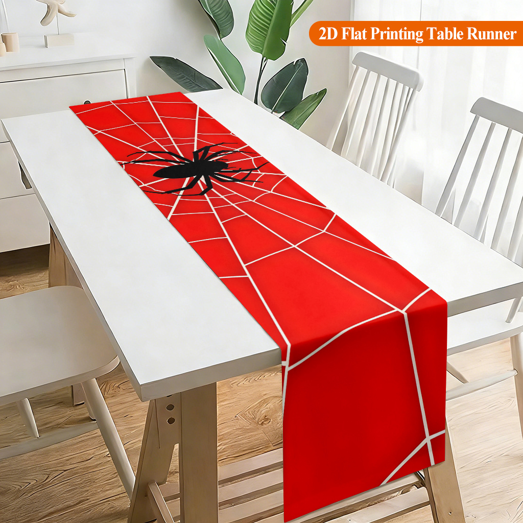 1pc Spider Web With Red Spider - đánh giá và giá Christmas Table Runner