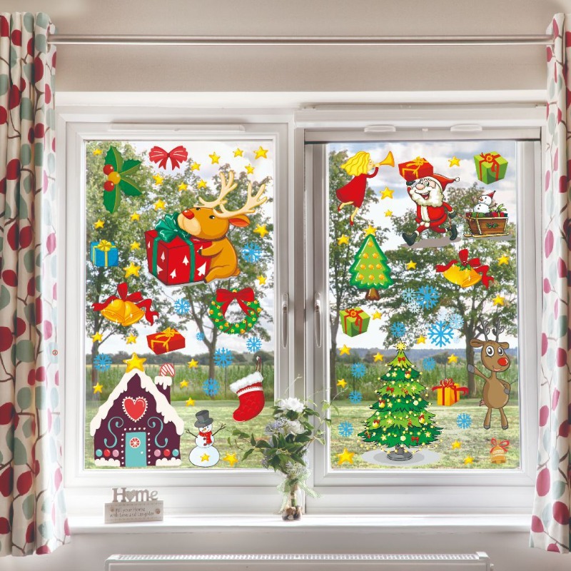 4pcs PVC Christmas Snowflake W - đánh giá và giá Snowflake Window Decal